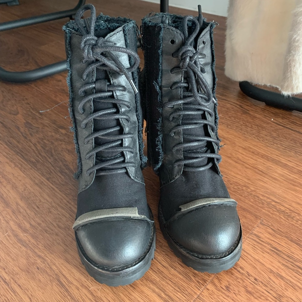 COPY - LF Black Heeled Moto Boot